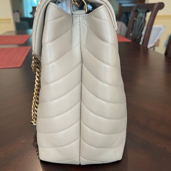 SAINT LAURENT LOULOU | LARGE BEIGE BAG | DISCONTINUED - Picture 5 of 9